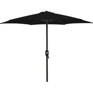 4goodz Aluminium Parasol 300 cm met opdraaimechanisme - Zwart