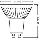 LEDVANCE - Parathom PAR16 - Opbouwspot - Mat Wit/Goud - GU10 Fitting - Dimbaar - 3.4W - Natuurlijk Wit 4000K