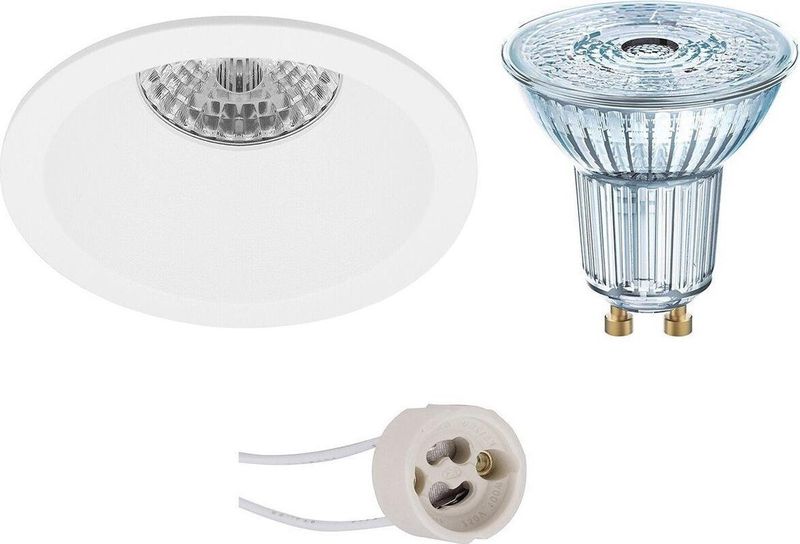 LEDVANCE - Parathom PAR16 940 36D - LED Spot Set - Dimbaar - Mat Wit - GU10 Fitting - 3.4W - Natuurlijk Wit 4000K - Verdiept - Ø82mm