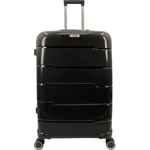 SB Travelbags 'Expandable' bagage koffer 75cm 4 dubbele wielen trolley - Zwart