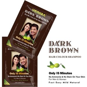 Brown / Bruin 4.3 - Hair color shampoo - 10 pakjes a 25ml