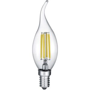 LED Lamp - Kaarslamp - Filament - Torna Kirza - 4W - E14 Fitting - Warm Wit 2700K - Dimbaar - Transparent Helder - Glas