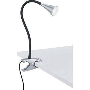 LED Klemlamp - Torna Vipa - 3W - Warm Wit 3000K - Glans Titaan - Kunststof
