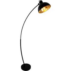 LED Vloerlamp - Torna Recine - E27 Fitting - 1-lichts - Rond - Mat Zwart - Aluminium