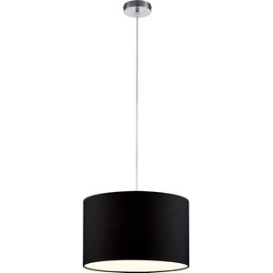 LED Hanglamp - Hangverlichting - Torna Hotia - E27 Fitting - 1-lichts - Rond - Mat Zwart - Aluminium