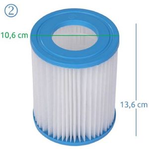 Bestway filter type II - Jilong filter type M2 voor Bestway filterpompen 2,0 en 3,0 m3/l/u - Exit filter -Zwembad Filter