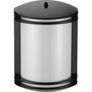 LED Pollerleuchte - Achina 4 - Bewegungsmelder - Kunststoff Mattschwarz - E27 Sockel - Oval
