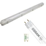 LED TL Armatuur met T8 Buis - OSRAM SubstiTUBE Value EM 840 - Aigi Hari - 120cm Enkel - 16.2W - Natuurlijk Wit 4000K