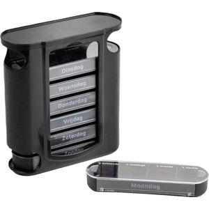 Pillendoosje - Zwart - 7 Dagen - Medicijndoos - Nederlandstalig