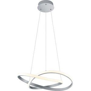 LED Hanglamp - Hangverlichting - Torna Corcy - 27.5W - Warm Wit 3000K - Dimbaar - Rond - Mat Nikkel - Aluminium