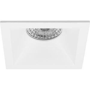 Spot - Pragmi Pollon Pro - GU10 Inbouwspot - Vierkant - Wit - Aluminium - Verdiept