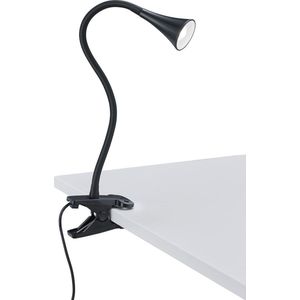 LED Klemlamp - Torna Vipa - 3W - Warm Wit 3000K - Glans Zwart - Kunststof