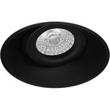 Spot Armatuur GU10 - Inbouwspot - Pragmi Nivas Pro - Rond - Zwart - Aluminium - Trimless - Kantelbaar - Ø150mm