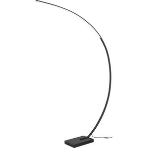 LED Vloerlamp - Torna Bango - 18W - Warm Wit 3000K - Rechthoek - Mat Zwart - Aluminium