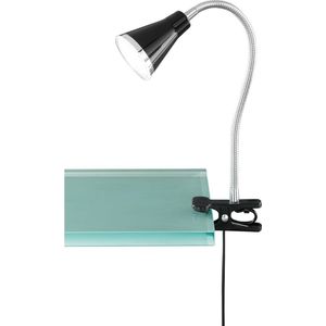 LED Klemlamp - Torna Arora - 3W - Warm Wit 3000K - Glans Zwart - Kunststof