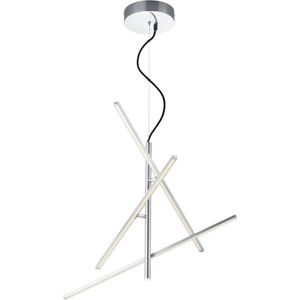 LED Hanglamp - Hangverlichting - Torna Tiraki - 22.5W - Warm Wit 3000K - Dimbaar - Rechthoek - Mat Nikkel - Aluminium