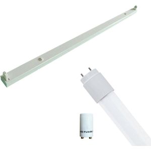 LED TL Armatuur met T8 Buis Incl. Starter - Aigi Dybolo - 150cm Enkel - 22W - Helder/Koud Wit 6400K - Beschermingsgraad IP20