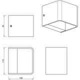 Wandlamp - Modern - Wit - Aluminium