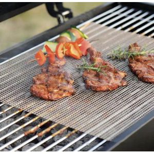 1x Barbeque grillmat/ BBQ grillmat/ Barbeque grillmatje/ BBQ grillmatje/ Barbecue anti-stick grillmat/ Niet klevend/ Vaatwasserbestendig