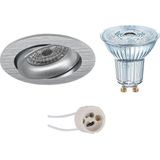 LEDVANCE - Parathom PAR16 - LED Spot Set - Dimbaar - Mat Zilver - GU10 Fitting - Natuurlijk Wit 4000K