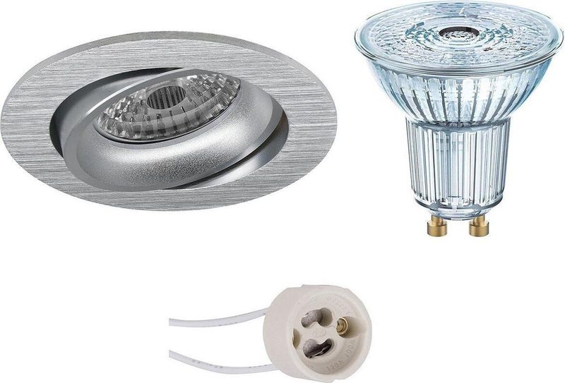 LEDVANCE - Parathom PAR16 - LED Spot Set - Dimbaar - Mat Zilver - GU10 Fitting - Natuurlijk Wit 4000K