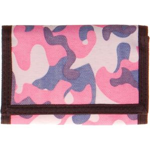 Portemonnee camouflage roze/blauw