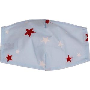 Mondkapje kinderen lichtblauw met sterren