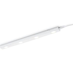 LED Keukenkast Verlichting - Torna Arigany - 4W - Warm Wit 3000K - 4-lichts - Rechthoek - Mat Wit