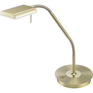 LED Bureaulamp - Torna Bernaro - 12W - Warm Wit 3000K - Dimbaar - Rond - Mat Goud - Aluminium