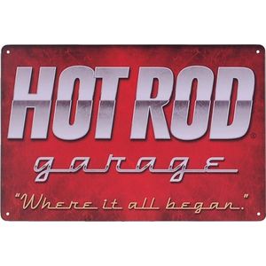Metalen plaatje - Hot Rod Garage