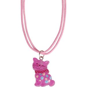 Kinderketting Roze met Poesje