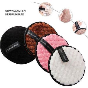 Herbruikbare wasbare make-up pads XL (4 stuks) (wattenschijfjes vervanger)