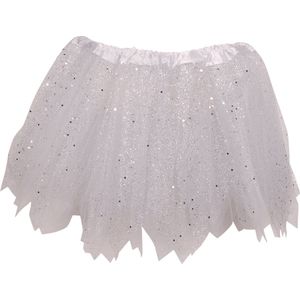 Tutu voor kinderen wit met glitters