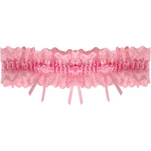 Kousenband roze kant