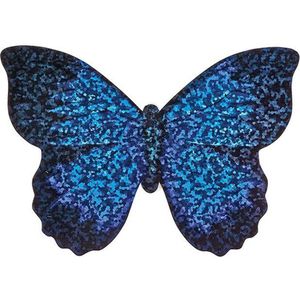 Mini-vlieger Vlinder Glitters Blauw - 10x7cm