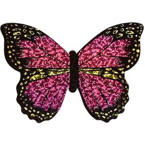 Mini-vlieger Vlinder Glitters Roze - 10x7cm