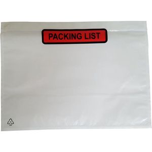 1000 Paklijstenveloppen A5 225x165mm Packing List PP