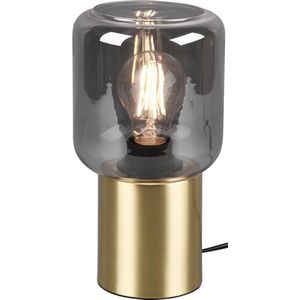LED Tafellamp - Tafelverlichting - Torna Nikos - E27 Fitting - Rond - Mat Goud - Aluminium