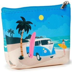 Portomonnee - Rits - Volkswagen Busje VW T1 Waves - 8x11x3cm