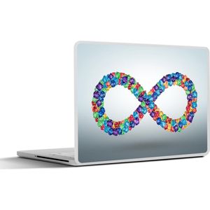 Laptop sticker - 14 inch - Oneindig teken - 32x5x23x5cm - Laptopstickers - Laptop skin - Cover