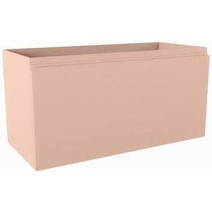 Mondiaz FLOTT wastafelonderkast - 100x45x50cm - 2 uitsparing links - softclose - Rosee M41110Rosee