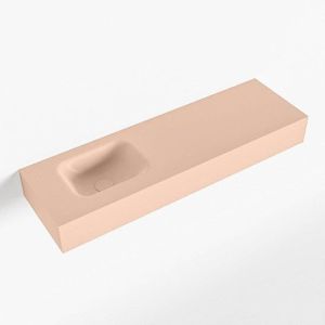 Mondiaz LEX Fontein - 100x30x12cm - wasbak Links - zonder kraangaten - solid surface - Rosee F52120Rosee