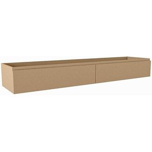 Mondiaz FOGE wastafelonderkast - 190x45x25cm - 2 lades - uitsparing links - softclose - Oro M44213Oro