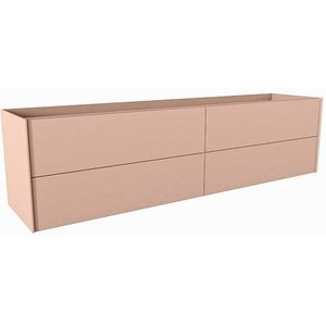 Mondiaz TENCE wastafelonderkast - 190x45x50cm - 4 lades - uitsparing links - push to open - softclose - Rosee M37141Rosee