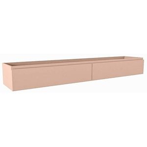 Mondiaz FOGE wastafelonderkast - 200x41x25cm - 2 lades - uitsparing midden - softclose - Rosee M44273Rosee