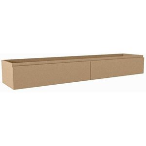 Mondiaz FOGE wastafelonderkast - 180x41x25cm - 2 lades - uitsparing midden - softclose - Oro M44263Oro