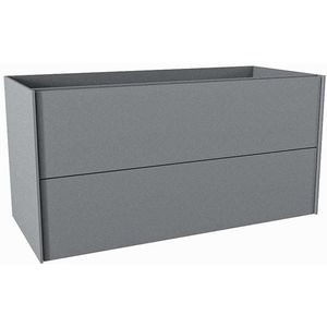 Mondiaz TENCE wastafelonderkast - 100x45x50cm - 2 lades - uitsparing midden - push to open - softclose - Plata M37104Plata