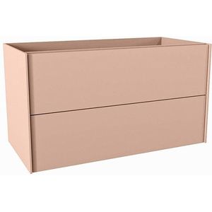Mondiaz TENCE wastafelonderkast - 90x45x50cm - 2 lades - uitsparing midden - push to open - softclose - Rosee M37103Rosee
