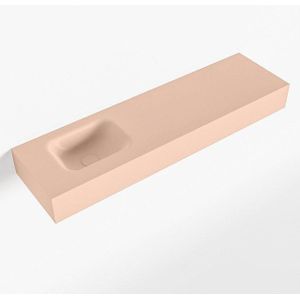 Mondiaz LEX Fontein - 110x30x12cm - wasbak Links - zonder kraangaten - solid surface - Rosee F52123Rosee