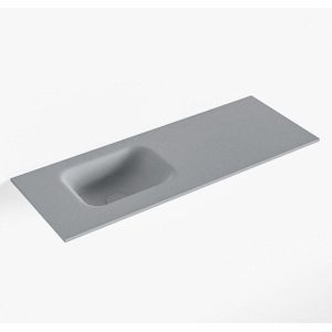 Mondiaz LEX Fontein - 80x30x0.9cm - wasbak Links - zonder kraangaten - voor toiletmeubel - Solid surface - Plata F51114Plata